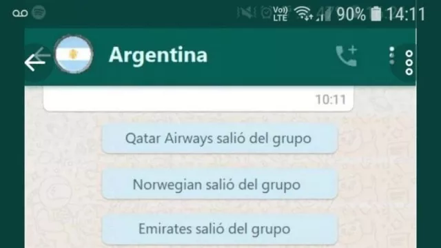 El meme que -más que gracia- da pena (las empresas que salieron del “Grupo Argentina” en Whatsapp)