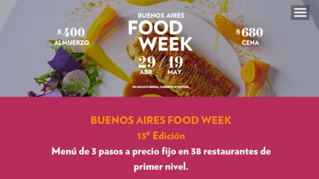A tiempo para aprovechar la 13° edición de Buenos Aires Food Week (alta gastronomía a precios low cost)