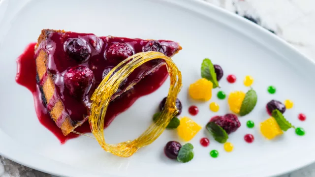 Un postre de la carta.