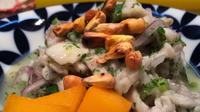  Riquísima tapa: Ceviche de tilapia.