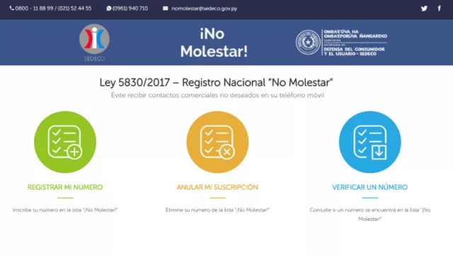Se presentó la plataforma “No Molestar” (evitará los mensajes promocionales)