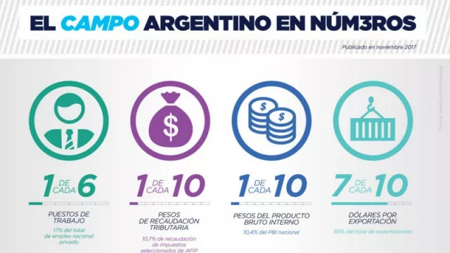 El campo argentino en 11 infografías claras (7 de cada 10 dólares de expo vienen de ahí)