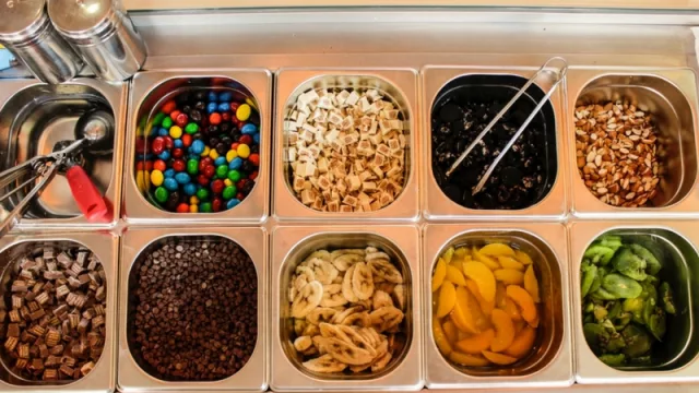 Los diferentes toppings.