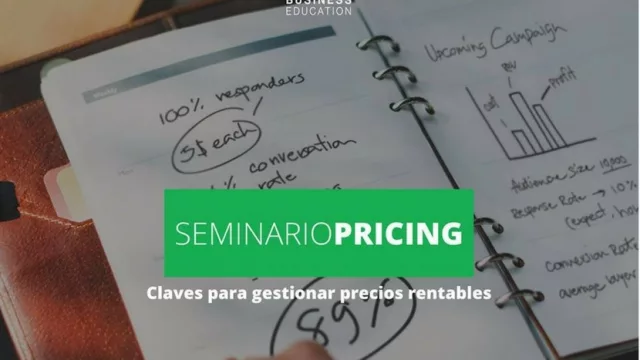 Seminario de Pricing: Claves para gestionar precios rentables
