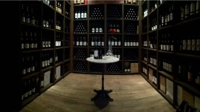 Una increíble colección de vinos.