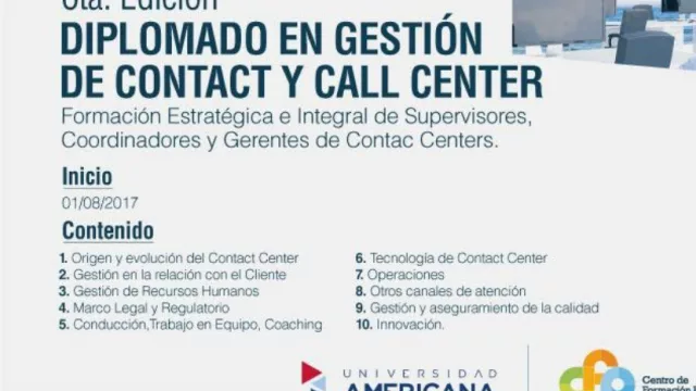 6ª edición del Diplomado en Gestión de Contact y Call Center