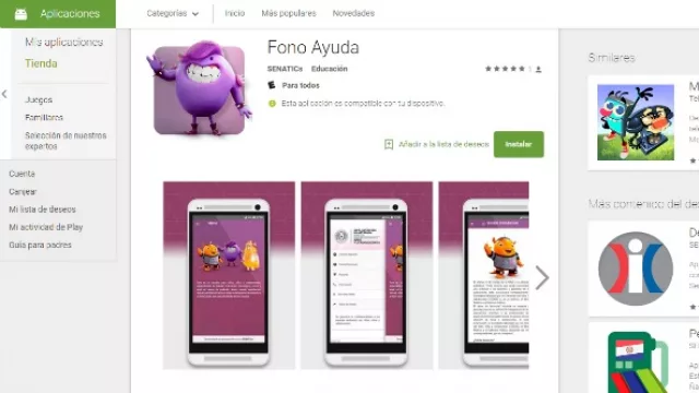 Nueva App FonoAyuda para darle soporte a niño(a)s y adolescentes en riesgo