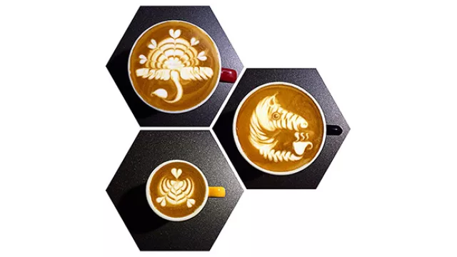 Trabajos de Caleb Cha, fue Campeón Mundial de Latte Art 2015 – Gothenburg, Sweden, Campeón Nacional de Latte Art 2015.