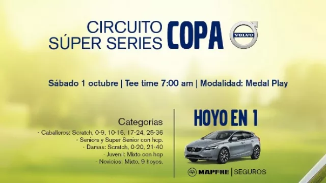A unos días del Circuito Súper Serie de Golf Copa Volvo