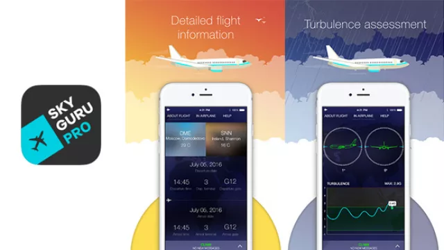 SkyGuru Pro, lanzada recientemente en el App Store, apunta a calmar a los pasajeros nerviosos.