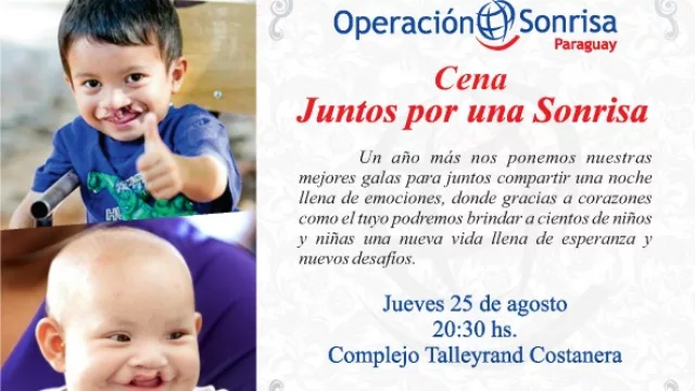 Operación Sonrisa realizará cena a beneficio