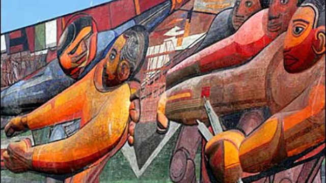 Un mural de un tal Siqueiros.