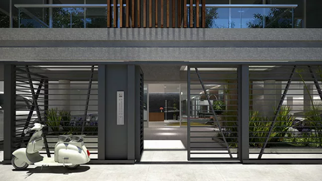 La entrada principal.