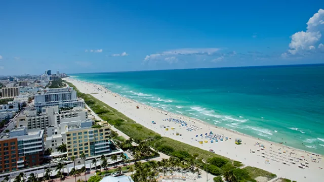 Imponente vista de South Beach.