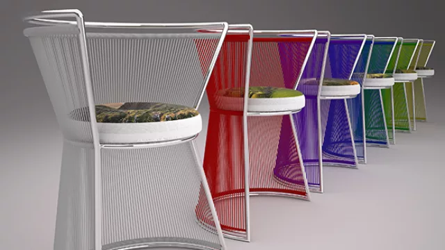 El novedoso diseño de sillas cable.