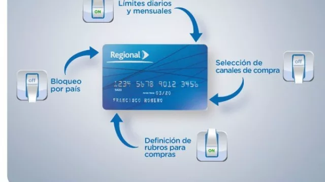 Regional es pionero en la personalización de parámetros en tarjetas de crédito