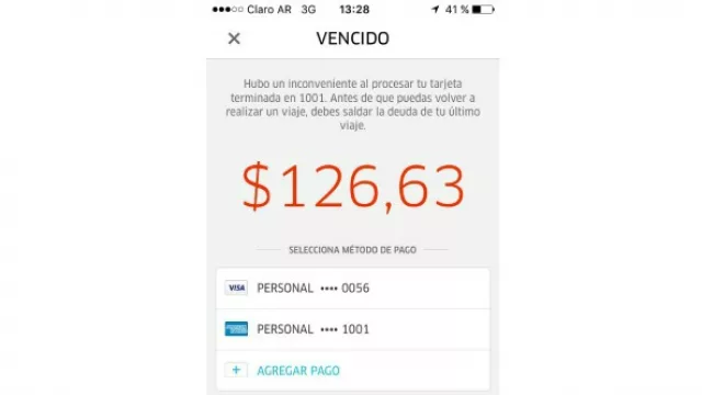Uber en Buenos Aires: no aceptan tarjetas emitidas en el país