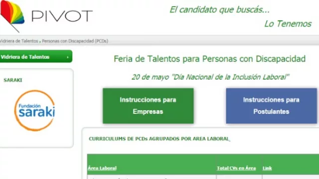 Pivot apuesta por lo inclusivo y habilita una feria virtual de trabajo. (Será gratuito y permanente)