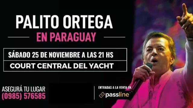 El show de Palito Ortega será en el Court Central del Yacht (gira de despedida)