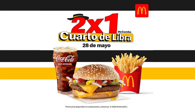 McDonald’s celebra el Día Internacional de la Hamburguesa con un 2x1