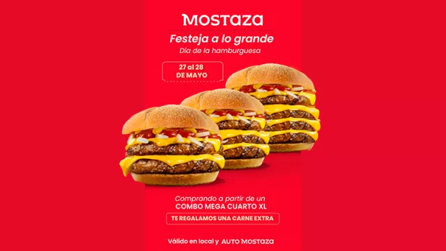 Mostaza celebra el Día de la Hamburguesa a lo GRANDE