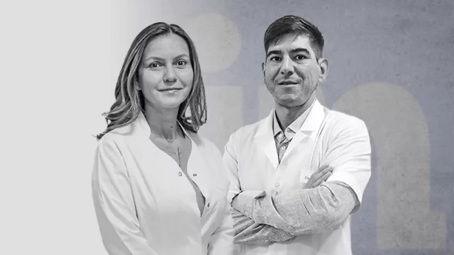 Laura Cantero, y Miguel Agüero, oncólogos, presidenta y expresidente del SPOM