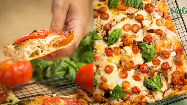 Desde el colosseo hasta los cherrys asados: llega Nolita y su carta de pizzas romanas para todos los gustos