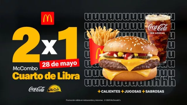 McDonald’s celebra a lo grande el Día de la Hamburguesa con 2x1 en Cuarto de Libra
