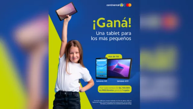 Este agosto, comprá con tu Continental Mastercard y participá por una de las 150 tablets Lenovo