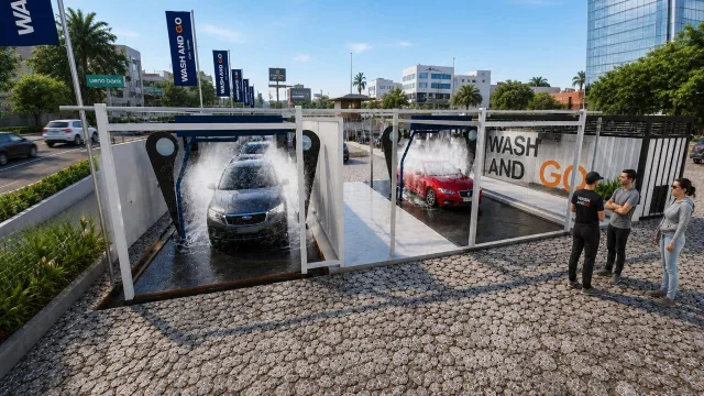 Lavar el auto por suscripción: un nuevo concepto lo permite en menos de 15 minutos y con tecnología de última generación